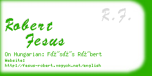 robert fesus business card